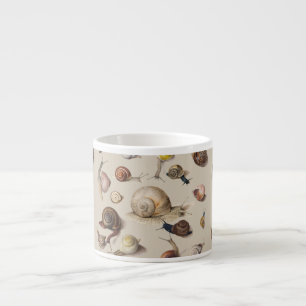 Tasse Expresso Illustration scientifique de vieux escargots de ja