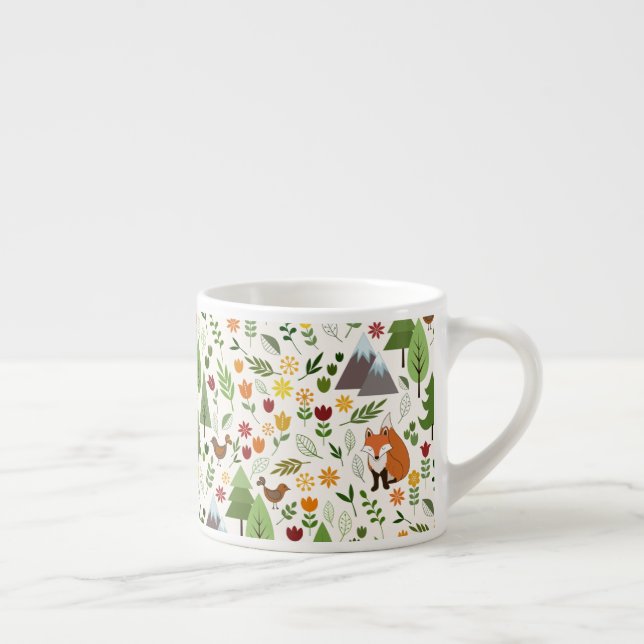 Tasse Expresso Illustrations scandinaves de style sur le motif (Droite)
