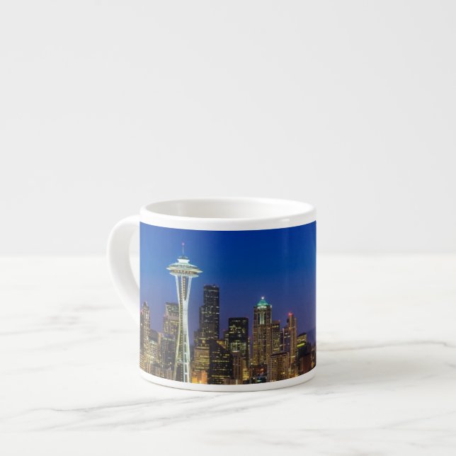 Tasse Expresso Image d'horizon de Seattle en quelques heures de (Devant gauche)