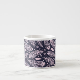 Tasse Expresso Imaginaire de plumes : Création de Motifs romantiq