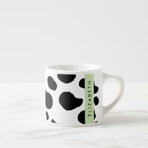 Tasse Expresso Impression De Vache, Spots De Vache, Noir Et Blanc