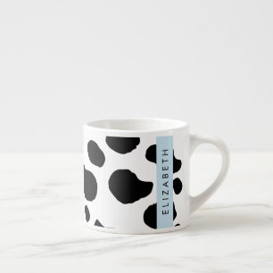 Tasse Expresso Impression De Vache, Spots De Vache, Noir Et Blanc