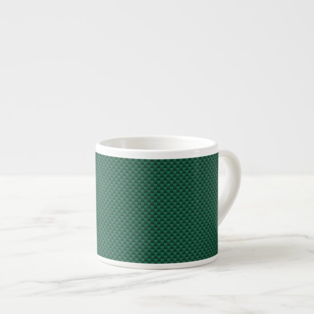 Tasse Expresso Impression en fibre de carbone vert sarcelle (Devant droit)