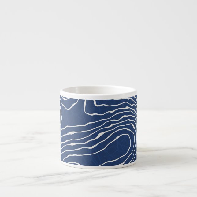 Tasse Expresso Impression topographique biologique de la ligne te (Devant)