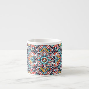 Tasse Expresso Indian Paisley : Motif ethnique mandala