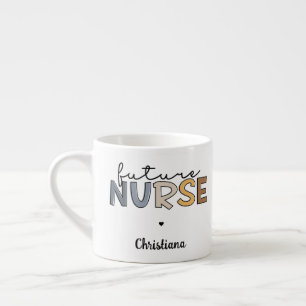 Tasse Expresso Infirmière future   Cadeau étudiant de l'école de 