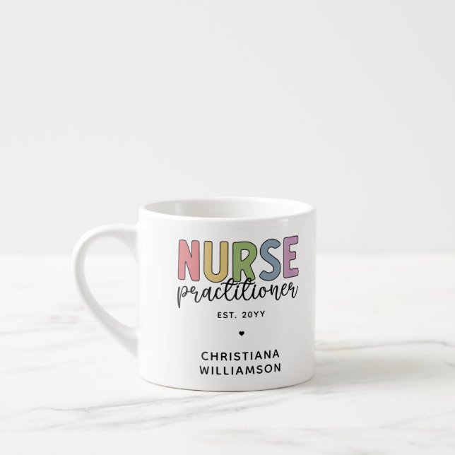 Tasse Expresso Infirmière sur mesure Praticien NP Infirmière dipl (Gauche)