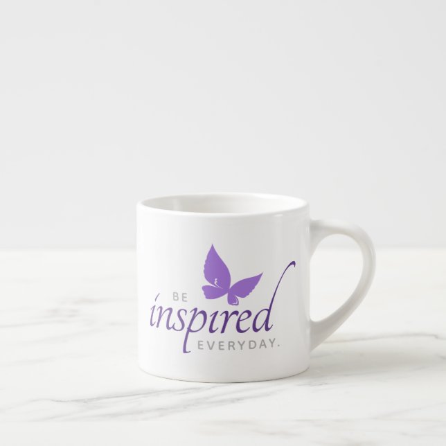Tasse Expresso Inspirationnel Soyez Inspiré Papillon Quotidien (Droite)