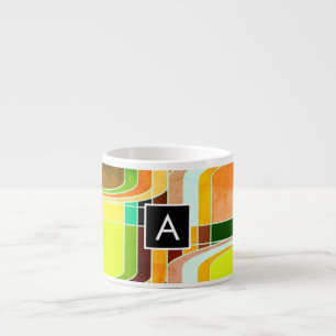 Tasse Expresso Inspiré de funky rétro coloré