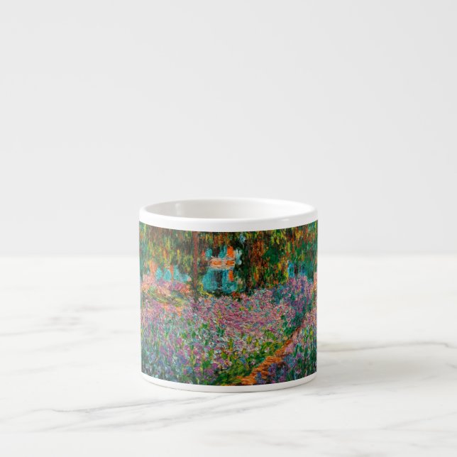 Tasse Expresso Iris Jardin Monet Giverny fleurs (Devant)