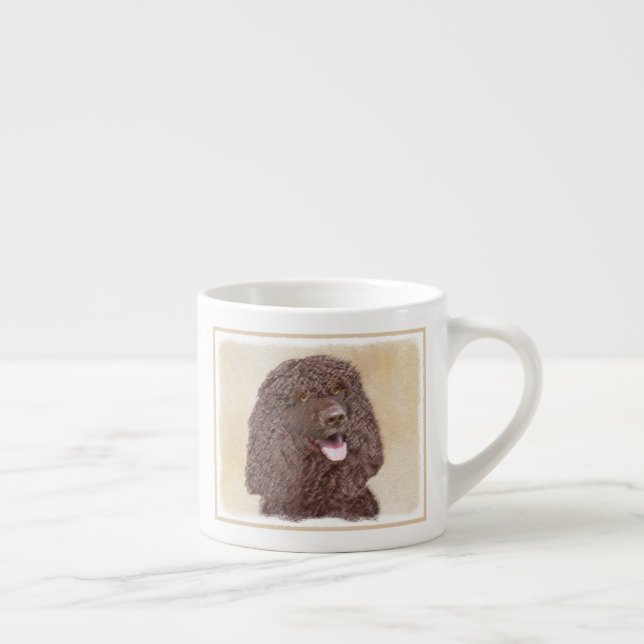 Tasse Expresso Irish Water Spaniel Peinture - Original Dog Art (Droite)