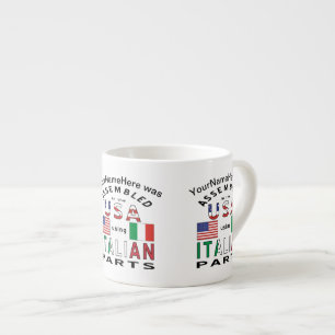 Tasse Expresso Italian USA Parts Personalized
