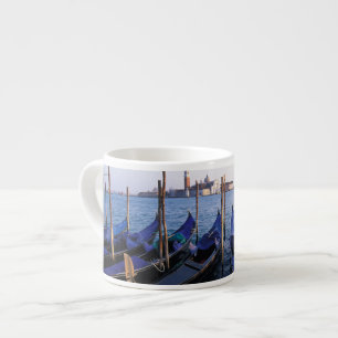 Tasse Expresso Italie, Vénétie, Venise, Rangée de Gondolas et San