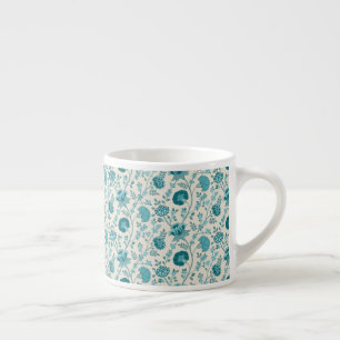 Tasse Expresso Jacobean Floral Abroger les dents Motifs sur la cr