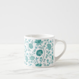 Tasse Expresso Jacobean Floral Big Motif Tee sur blanc