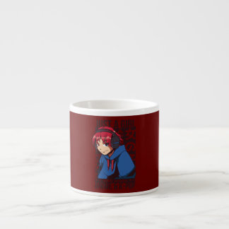 Tasse Expresso J'adore l'anime et K Pop, juste une fille qui célè