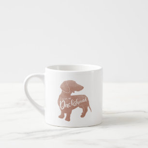 Tasse Expresso J'aime ma saucisse de Doxie Teckel de teckel