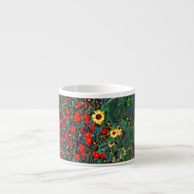 Tasse Expresso Jardin aux fleurs Gustav Klimt (Devant)