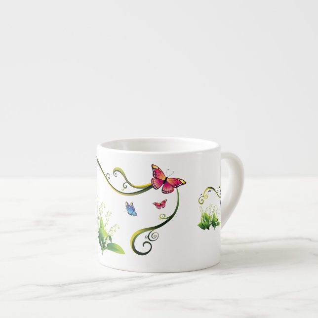 Tasse Expresso Jardin de papillons (Devant droit)