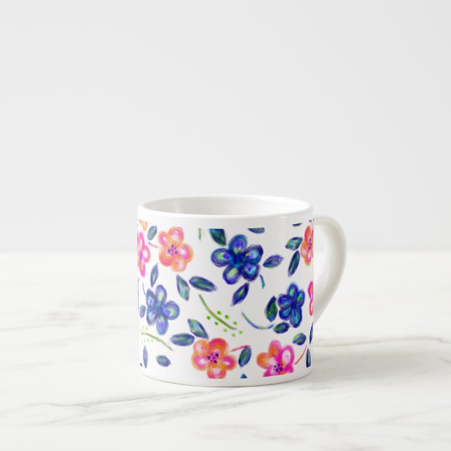 Tasse Expresso Jardin fleuri (Devant droit)