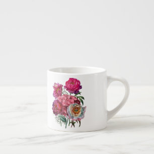 Tasse Expresso Jardin fleuri romantique