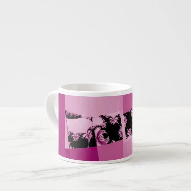 Tasse Expresso Jardin fractal rose (Devant gauche)