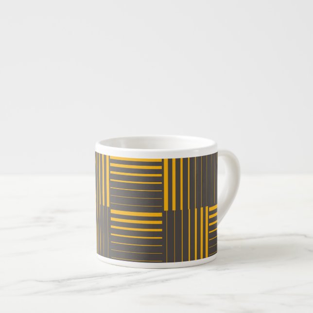Tasse Expresso Jaune, cool, unique, tendance, lignes modernes (Devant droit)