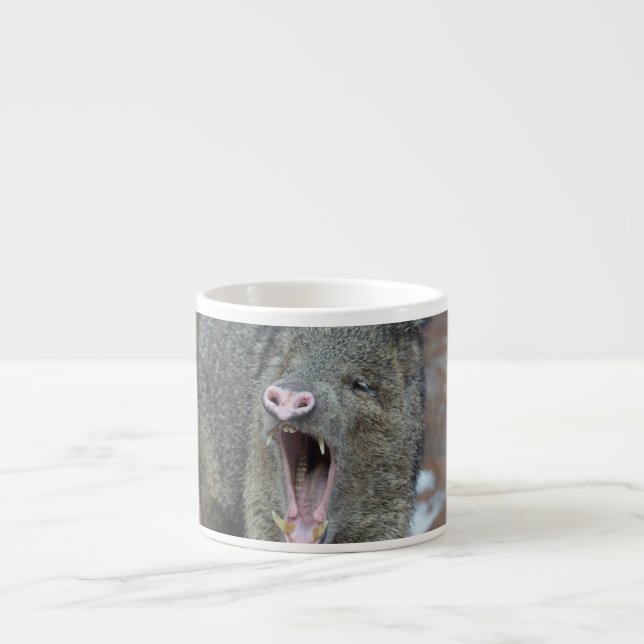 Tasse Expresso Javalina avec son grand open de bouche (Devant)