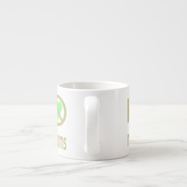 Tasse Expresso Je déteste les champignons Pas d'amour (Dos)