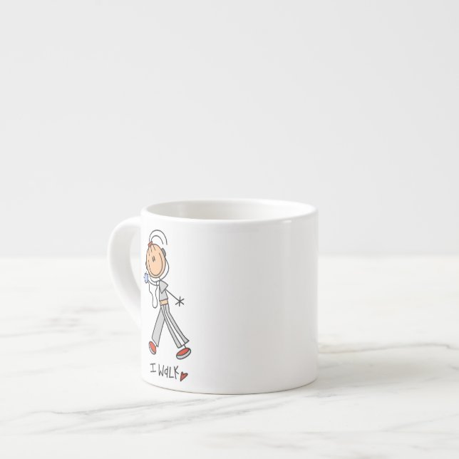 Tasse Expresso Je marche (Devant gauche)