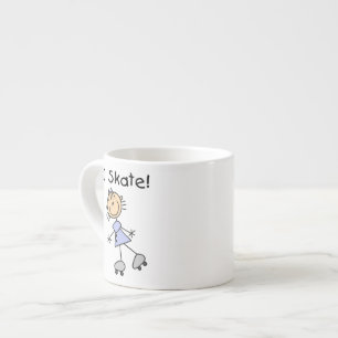 Tasse Expresso Je Patine Fille Patineuse à Roulettes