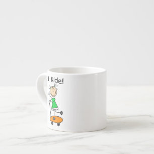 Tasse Expresso Je roule - Fille sur Trottinette