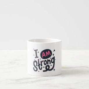 Tasse Expresso Je suis une conception de typographie motivationne