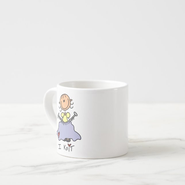 Tasse Expresso Je tricote (Devant gauche)