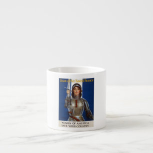 Tasse Expresso Jeanne d'Arc Héroïne Française, Chevalière La Puce