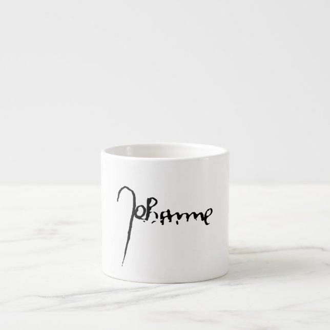Tasse Expresso Jeanne d'Arc Saint Joan Heilige Johanna Signature (Devant)