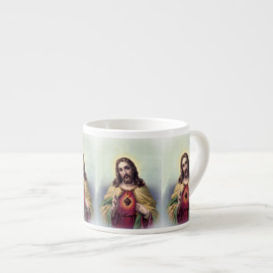 Tasse Expresso Jésus avec le Coeur lumineux