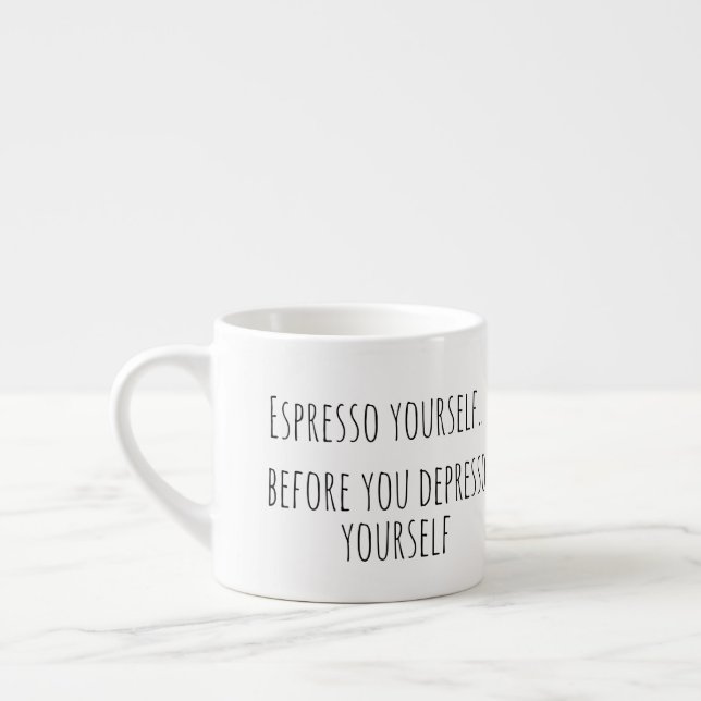 Tasse Expresso Jeu de café humoristique (Gauche)