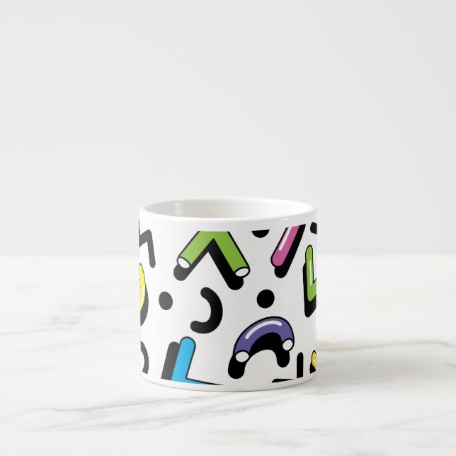 Tasse Expresso Jeu géométrique : Motif de formes de Doodles (Devant)