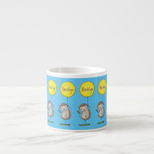 Tasse Expresso Joli hérisson et motif de dessin animé de ballon