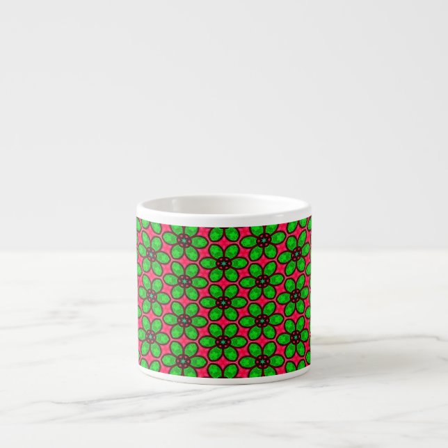 Tasse Expresso Joli Motif de fleurs Abstraites (Devant)