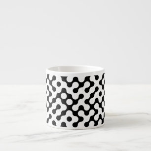 Tasse Expresso Joli motif de labyrinthe noir et blanc