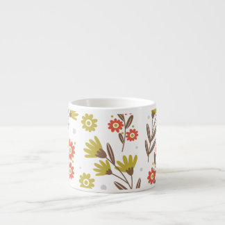 Tasse Expresso Joli motif floral, arrière - plan sans soudure.