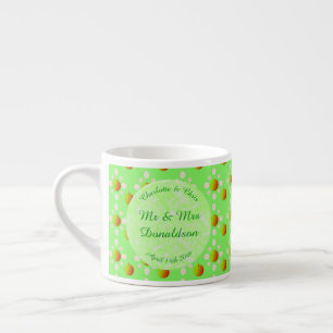 Tasse Expresso Joli Printemps Mariage Pomme fleur et Pommes