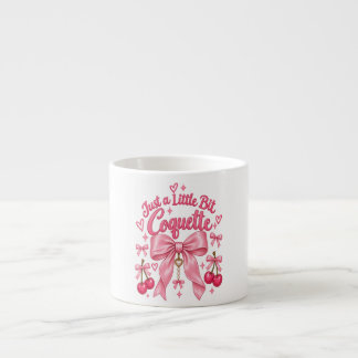 Tasse Expresso Joli Ruban Coquette Rose Féminin Esthétique