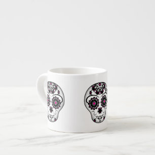 Tasse Expresso Jour Girly du crâne mort de sucre
