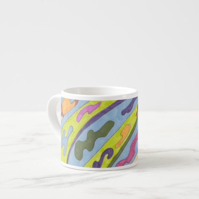 Tasse Expresso "Joy" Art Abstrait (Devant gauche)