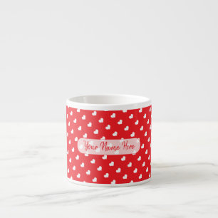 Tasse Expresso Joyeuse Saint-Valentin Moderne Motif d'Amour