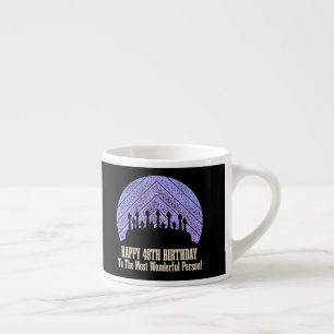 Tasse Expresso Joyeux 49ème anniversaire souhaitant dire citation