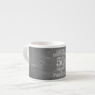 Tasse Expresso Joyeux anniversaire - 50 ans et fabuleux